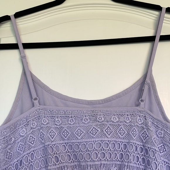 H & M Light Lavender Purple Crochet Dress with Adjustable Straps Size Small - Picture 4 of 10